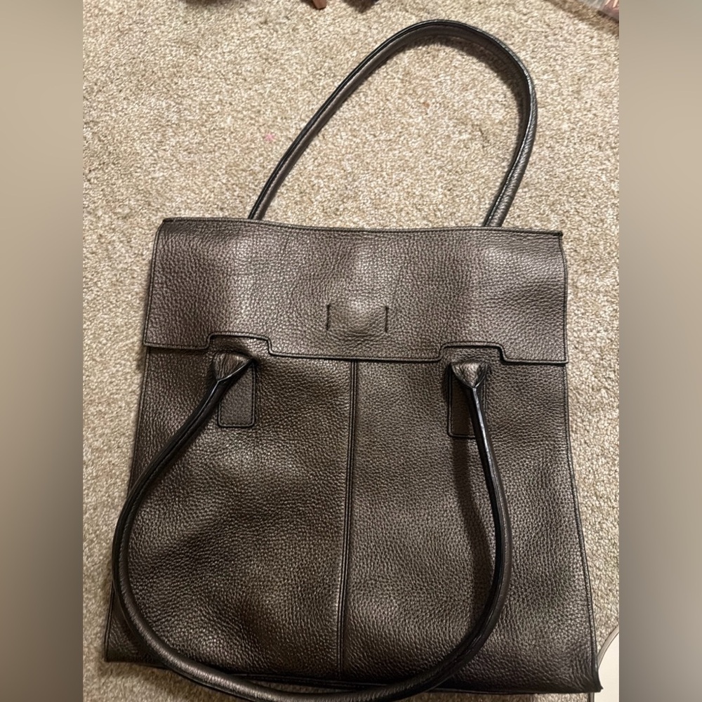 Banana Republic Dark Brown Leather Tote